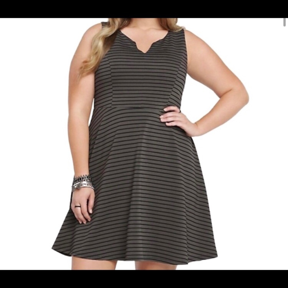 Torrid Striped Skater Dress, Sz. 2